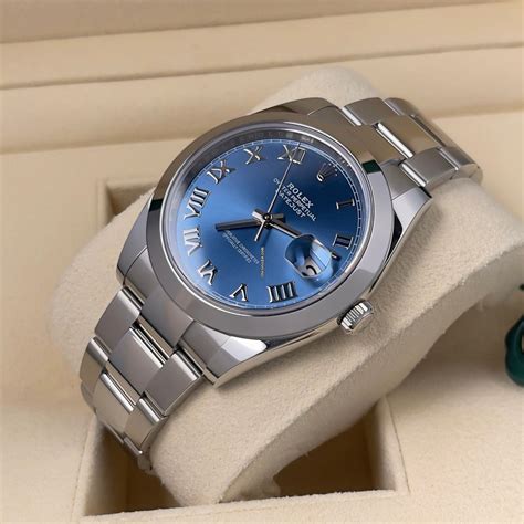 blue azzurro rolex|2022 rolex datejust 41mm.